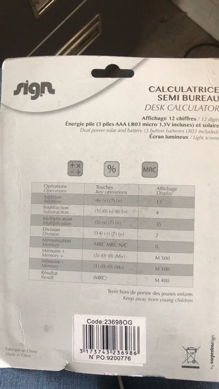 Calculatrice solaire - photo numéro 2