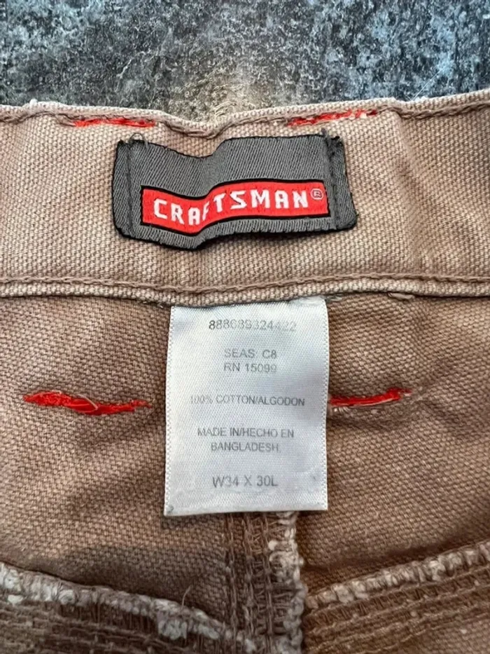 Short workwear beige homme Craftsman 34x30 Pantaloncini carpentiere uomo Zimmermannsshorts Herren - photo numéro 4