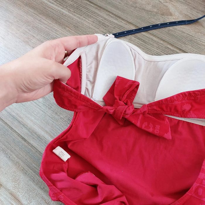 Maillot de bain une pièce rouge avec col à pois - Taille S Banana Moon - photo numéro 6