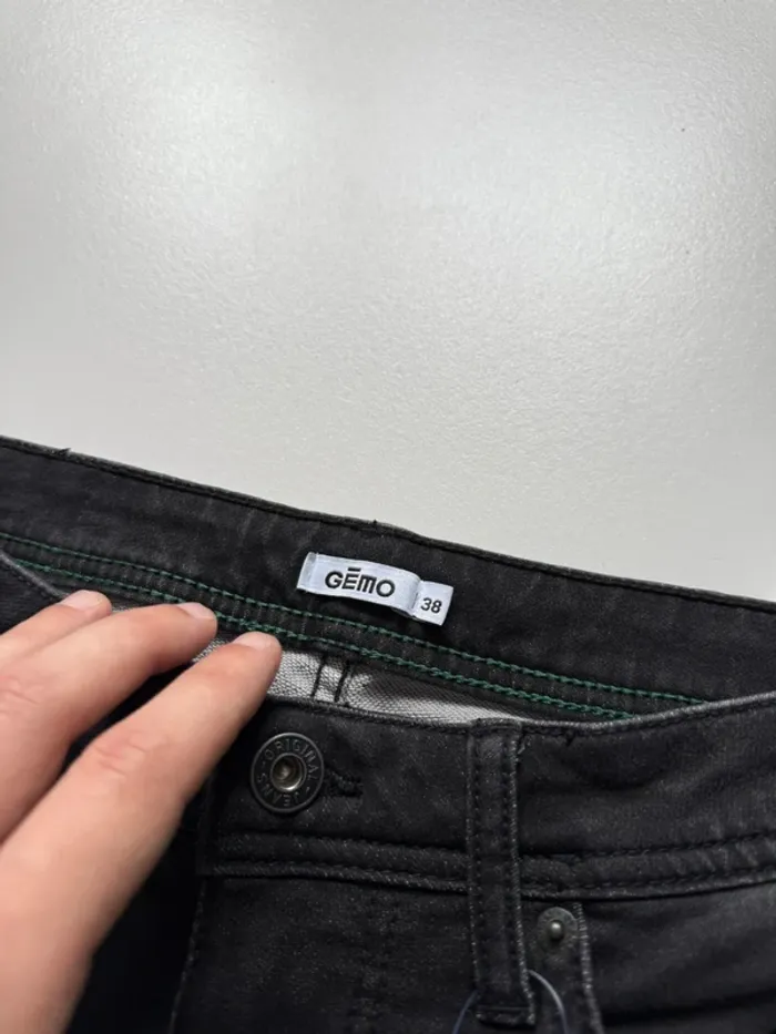Jeans slim gris noir Gemo - photo numéro 3