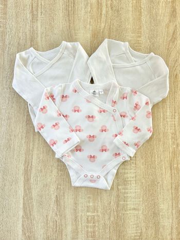 3 bodies manches longues bébé fille