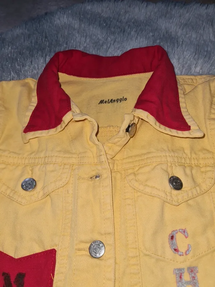 veste en jean jaune fille 2 ans - photo numéro 9