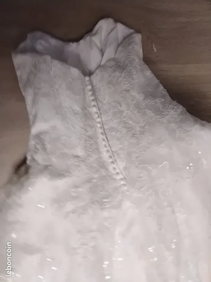 Robe de mariée T38 princesse avec bustier - photo numéro 4