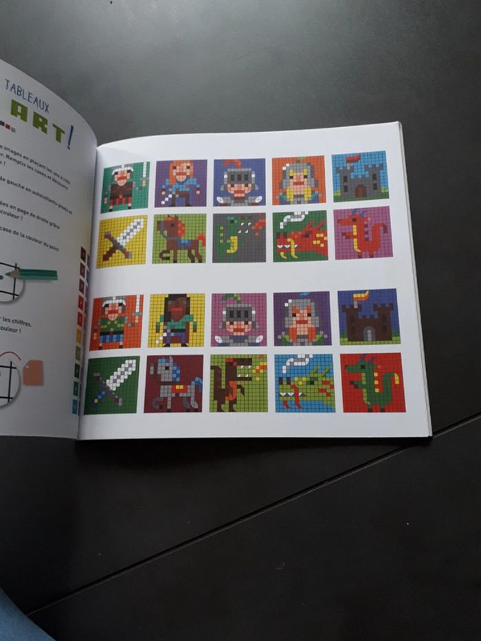 Cahier de pixels art pour les petits les chevaliers de Fleurus - photo numéro 4