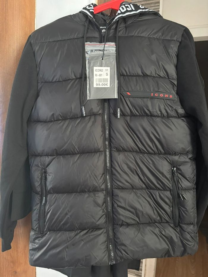 Manteau manches sweat noir icon2 - photo numéro 2