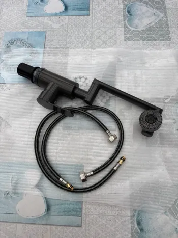 Robinet mitigeur, gris anthracite salle de bain réglable