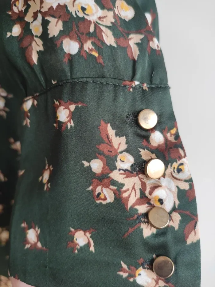 Robe satinée patineuse cache coeur kaki Morgan- Drop vert 🌵🍀 - photo numéro 10
