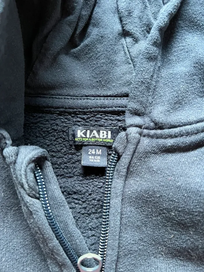 Gilet zippé bleu marine Kiabi 24M - photo numéro 3