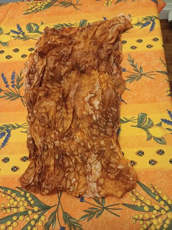 Foulard orange et blanc