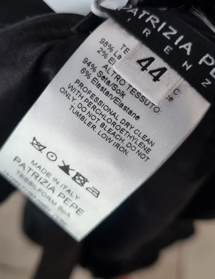Robe courte noire laine soie patrizia pepe 40 - photo numéro 8