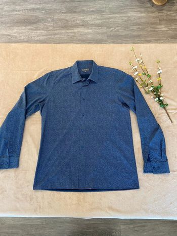 Chemise manches longues motif fleuri homme L
