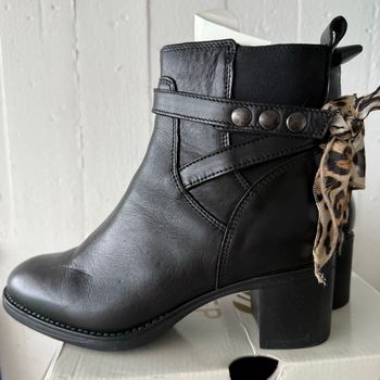 Lowboots cuir 36 Goodstep foulard léopard
