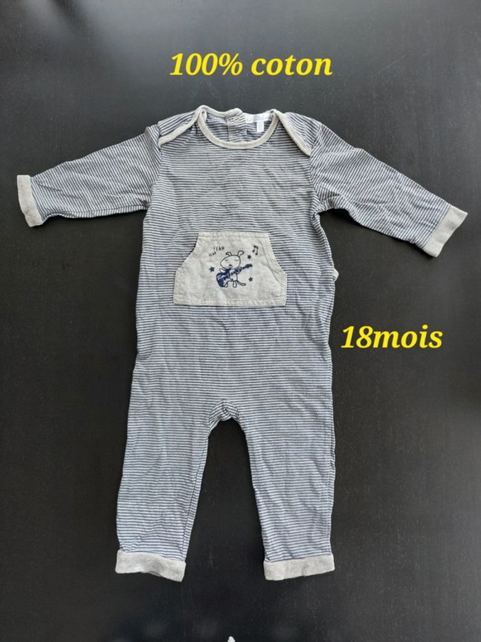 Pyjama 1 pièce sans pied 👦 18 mois 💯% coton-Kitchoun