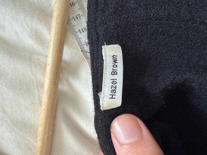 🖤 Robe portefeuille noire en laine – Hazel Brown – Made in USA – Taille 2 (équiv. 36/S) 🖤 - photo numéro 4