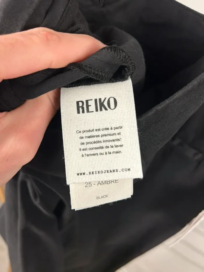 Pantalon Chino Reiko Taille haute Noir W25 Neuf - photo numéro 8