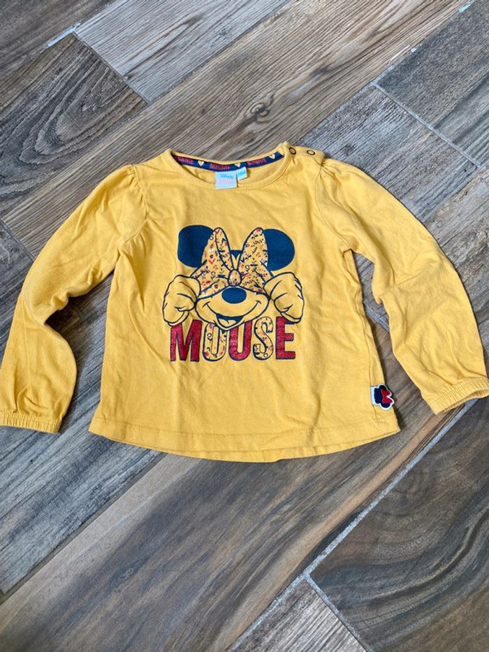 T-Shirt ML Minnie Jaune 24 mois