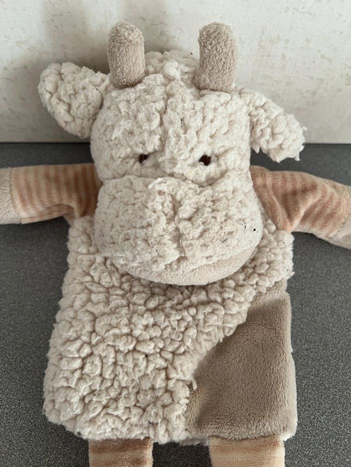 Doudou marionnette vache 🐮 35cm Cocktail Scandinave - photo numéro 3