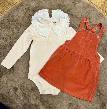 Robe velours TAO et body 36 mois