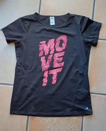 T-shirt noir 14 ans Domyos