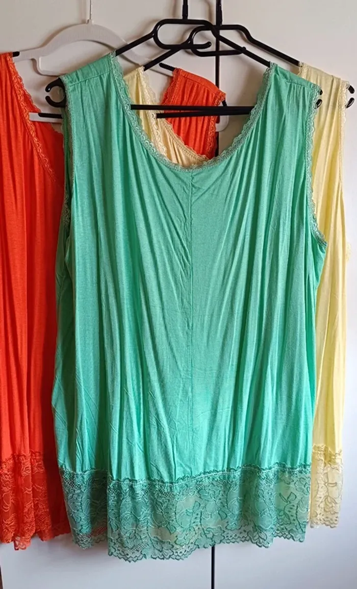 Tuniques rouleaux sans manche grande taille - photo numéro 2