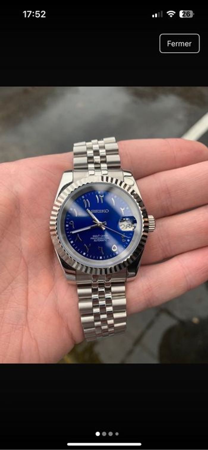 Seiko mod arabic dial bleu foncé - photo numéro 5