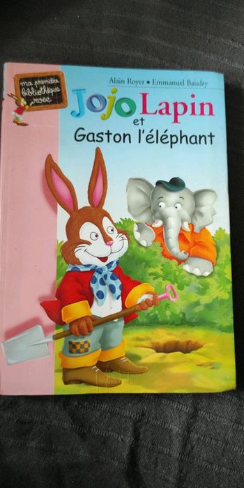 Livre jojo lapin et Gaston l'éléphant