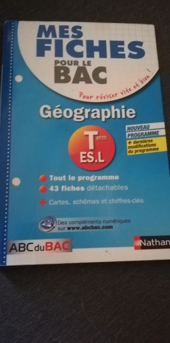 Mes fiches de bac géographie