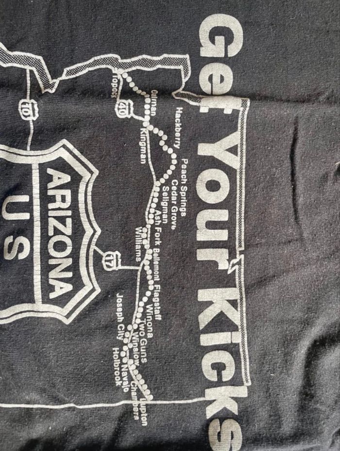 Tee shirt garçon 6 ans noir motif route 66 - photo numéro 2