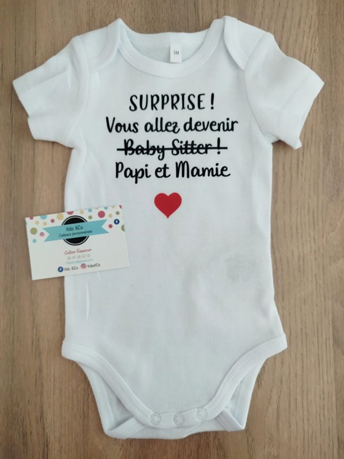 Body annonce grossesse papy papi mamie humouristique