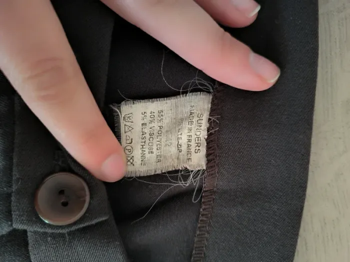 Pantalon de tailleur marron foncé vintage Sunders taille 42 - photo numéro 4