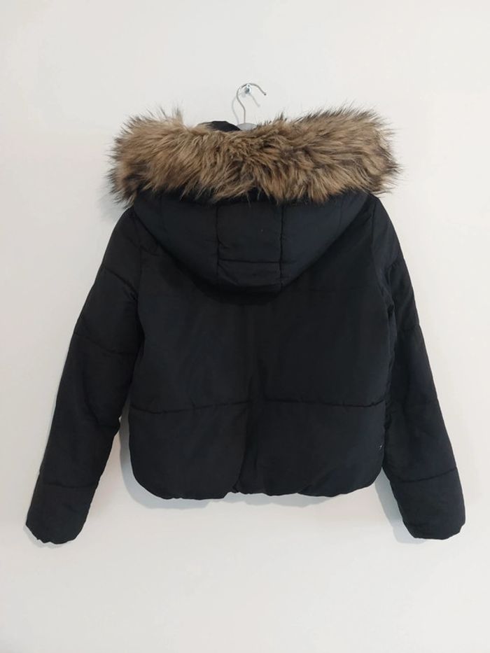 Doudoune noire femme LH capuche fausse fourrure T. S / 162 cm - photo numéro 5