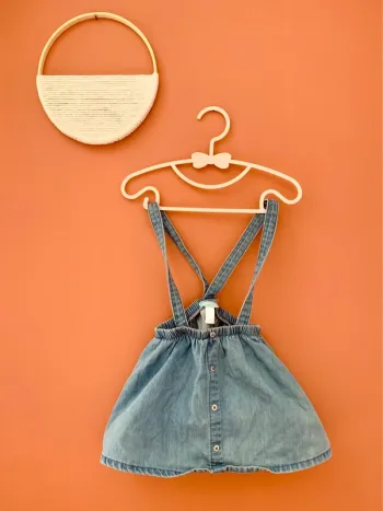 👗 Jupe salopette en jean Obaïbi – 6 mois (68 cm)