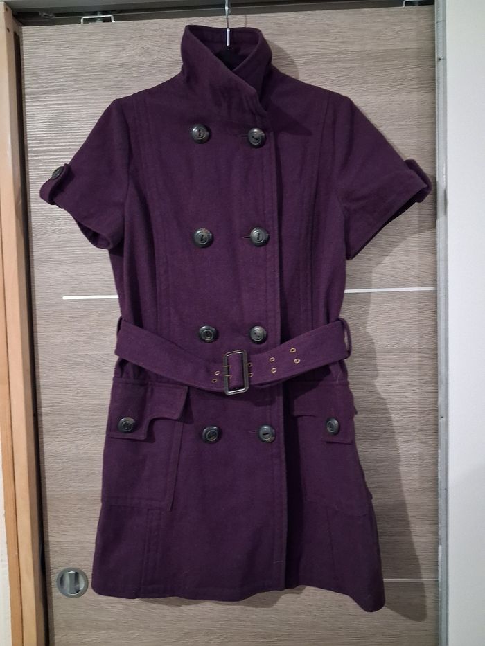 Manteau femme Mango 55% laine - photo numéro 8