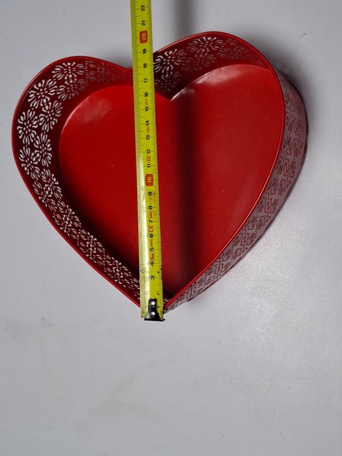 Corbeille  en métal,.forme cœur - photo numéro 9