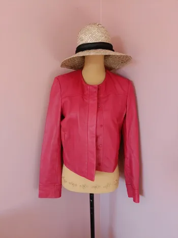 Blouson 100% cuir d'agneau