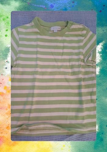 T-shirt 24 mois rayé vert et blanc  Tex Baby