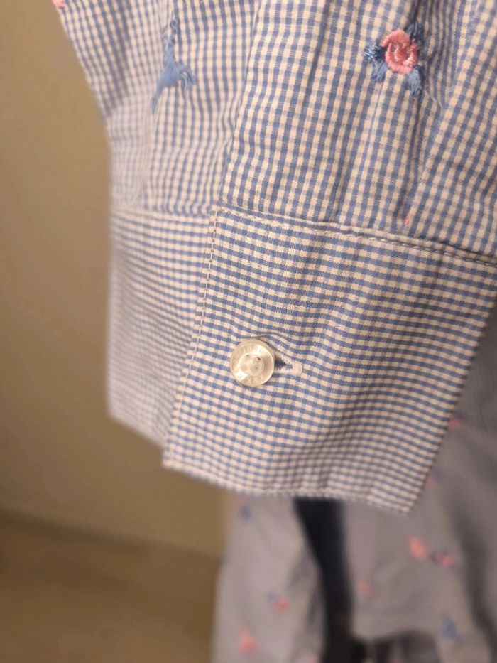 Chemise K&K Kaiserjäger Femme Taille M Bleu Rayé - photo numéro 8