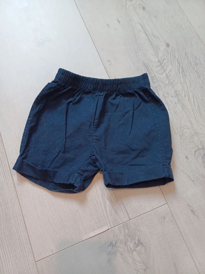 Short bleu 12 mois