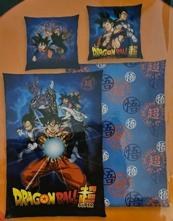 Parure de lit simple (housse de couette + taie d'oreiller) - Dragon Ball Super