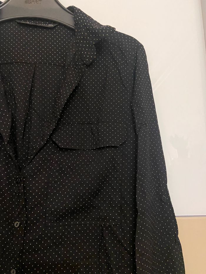 Chemise noire à pois L - photo numéro 3