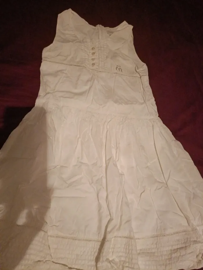 Robe Marèse 10 ans blanche - photo numéro 3