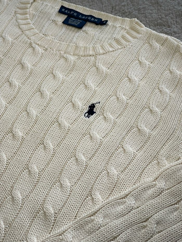 Pull torsadé col rond Ralph Lauren femme taille M - photo numéro 5