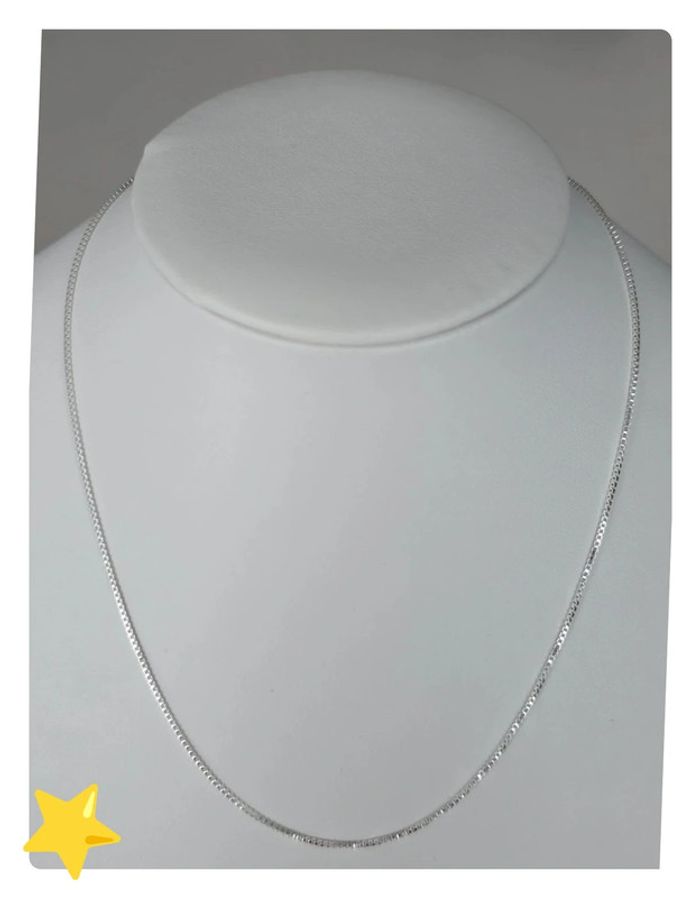 Collier maille vénitienne 1mm 40cm - photo numéro 2