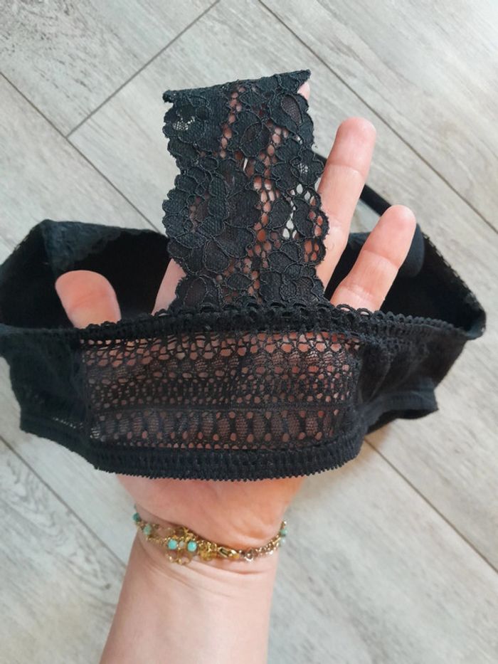 Soutien gorge noir push up ouverture devant épaules dégagées 85b - photo numéro 2