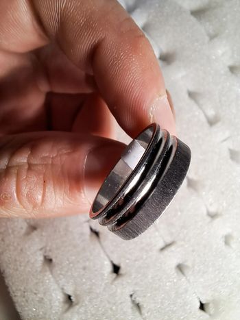 Bague acier inoxydable Granuleuse