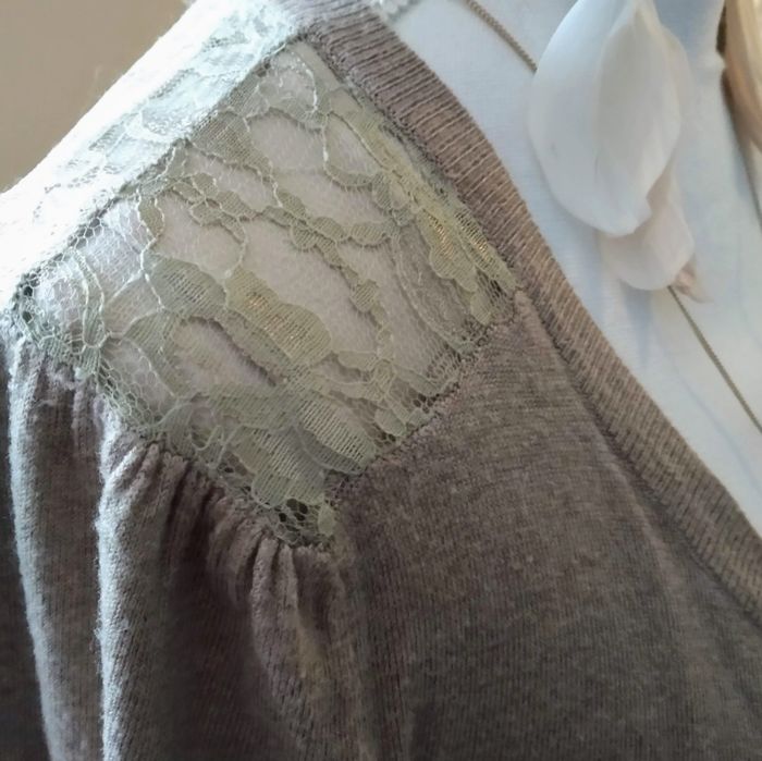 Gilet beige viscose dentelle taille unique jusqu’au 40 - photo numéro 6