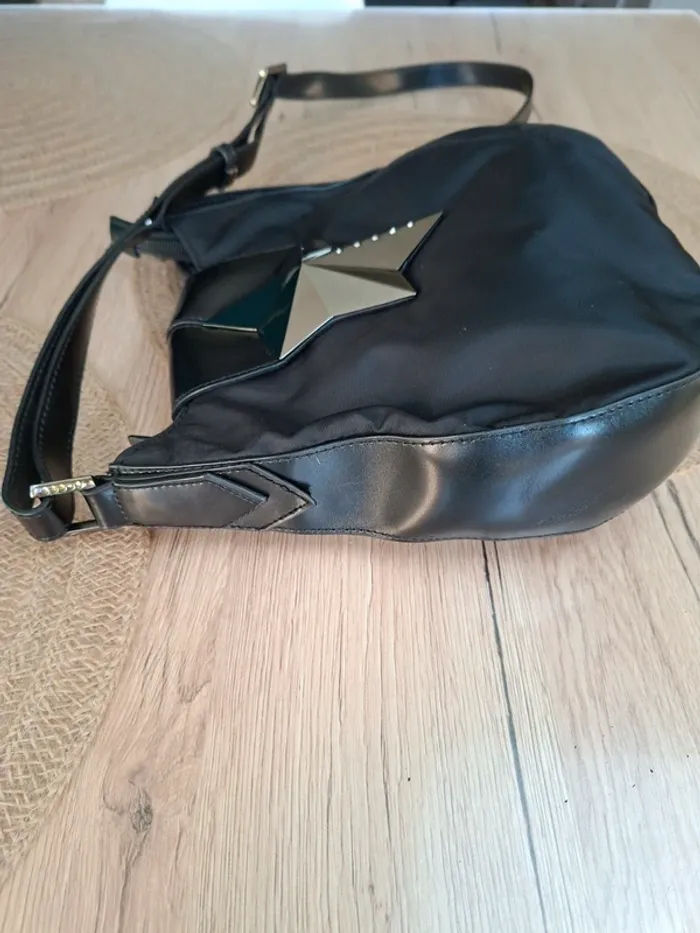 Sac Thierry Mugler noir vintage – Étoile métallique – Bandoulière - photo numéro 5