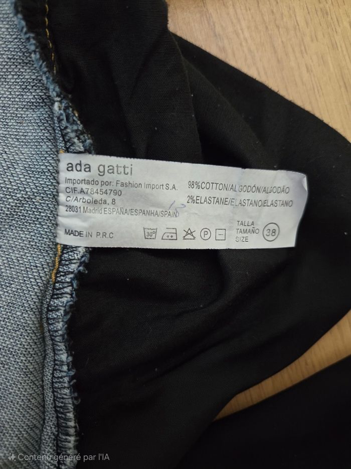 Jupe en jean ada gatti taille 38 - photo numéro 4