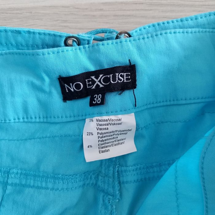 Pantacourt femme turquoise No Excuse taille 38 - photo numéro 3