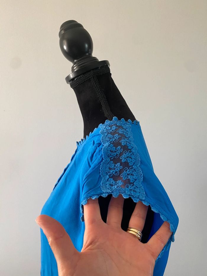 Blouse - tee shirt 123 bleue taille 38 - photo numéro 4